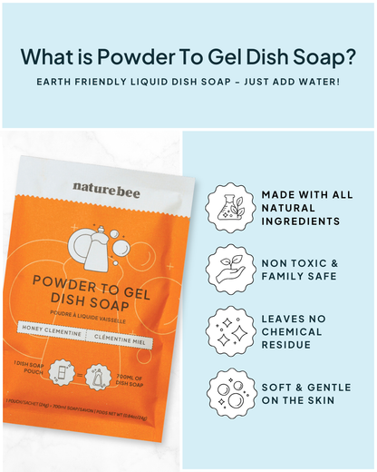 Powder to Gel Kitchen Dish soap  | Nature Bee
